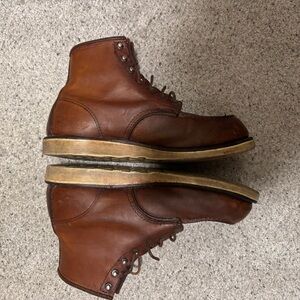 Red Wing Shoes Brown Leather Moc Toe Boots